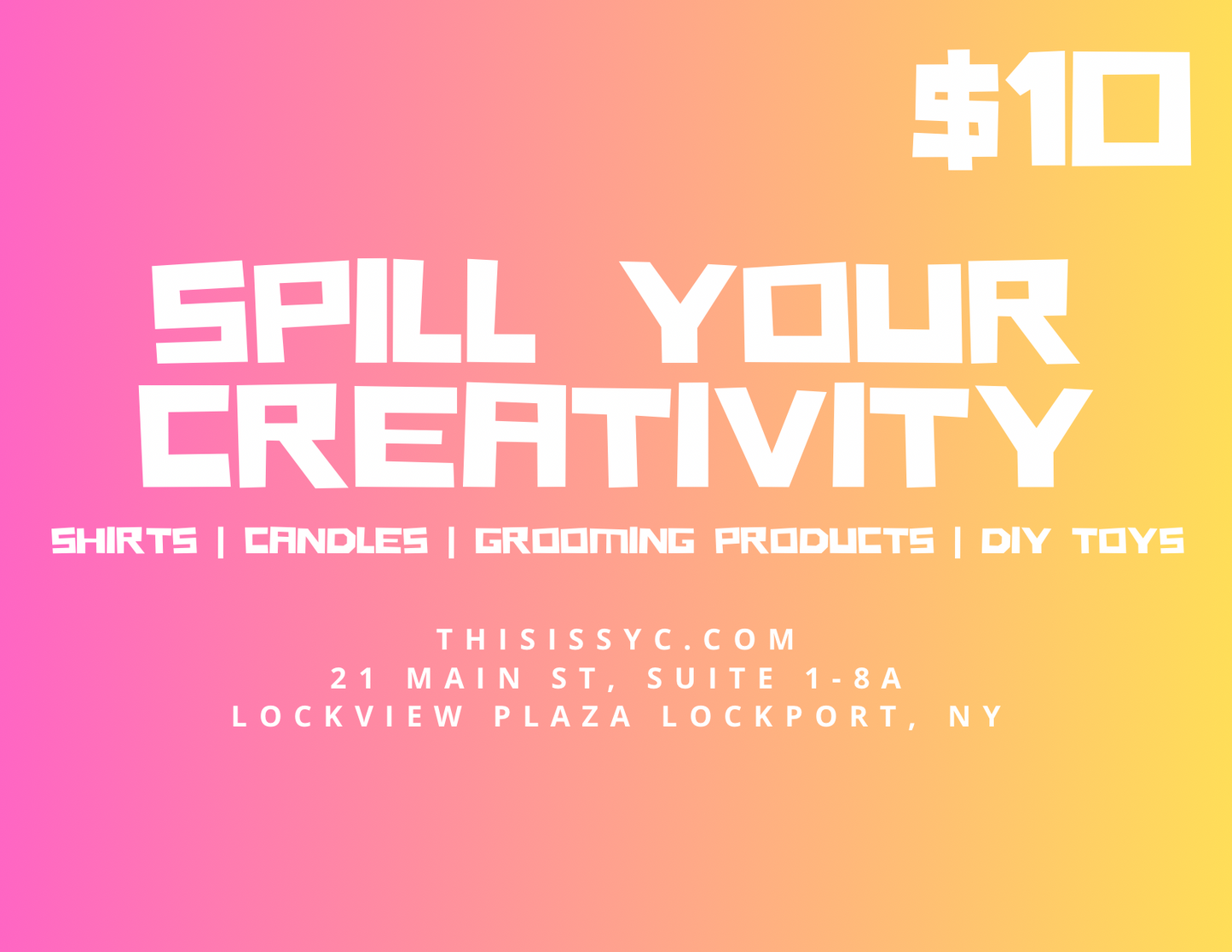 Spill Your Creativity Gift Cards