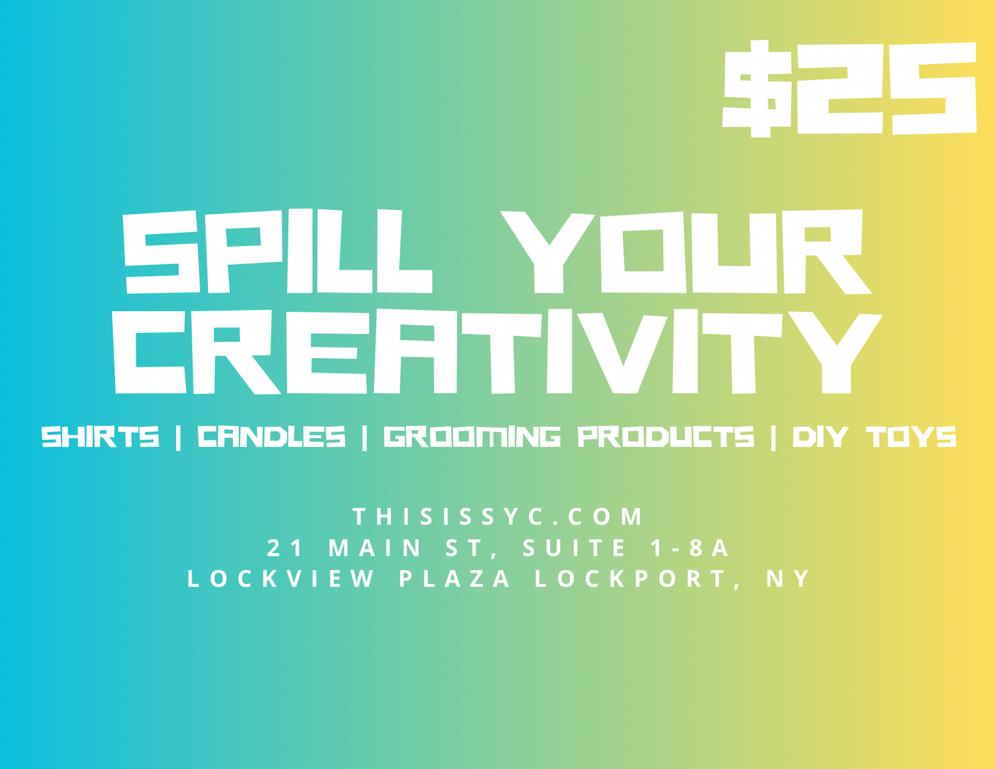 Spill Your Creativity Gift Cards
