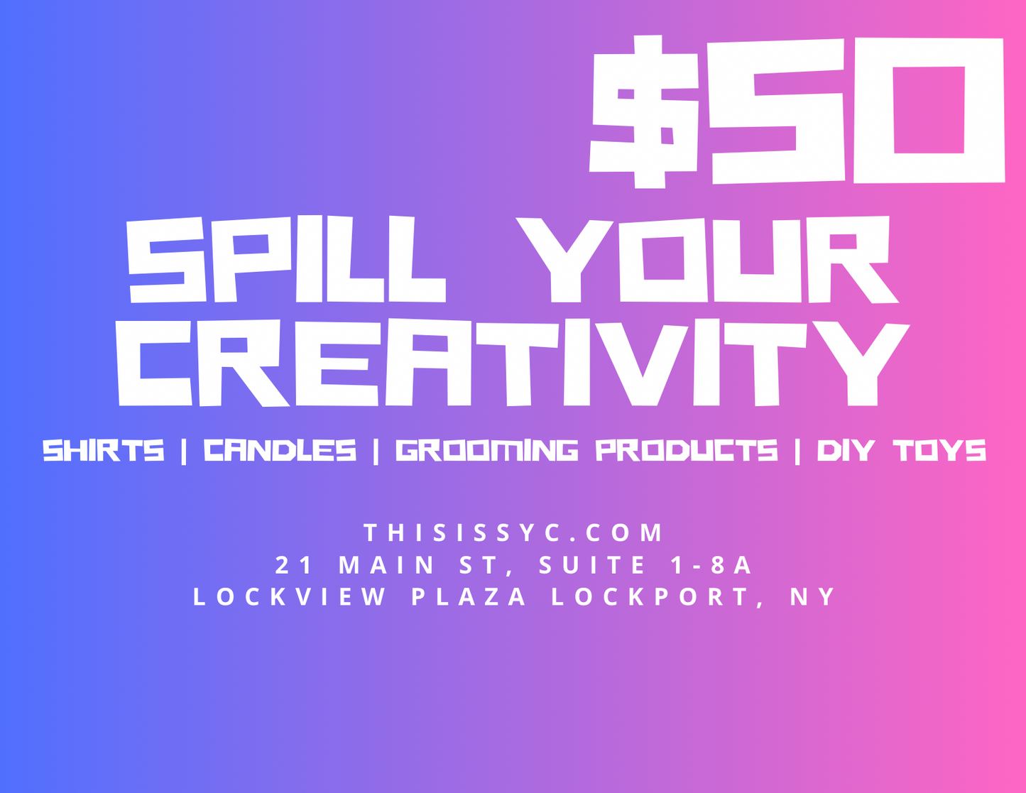Spill Your Creativity Gift Cards