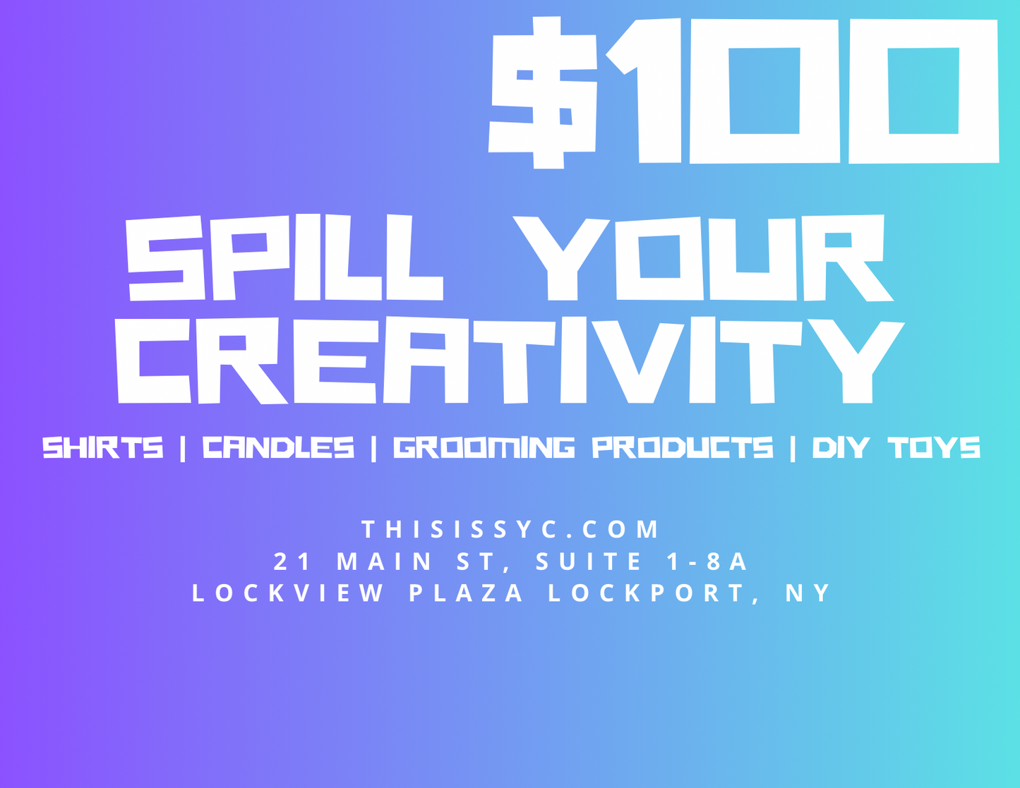 Spill Your Creativity Gift Cards