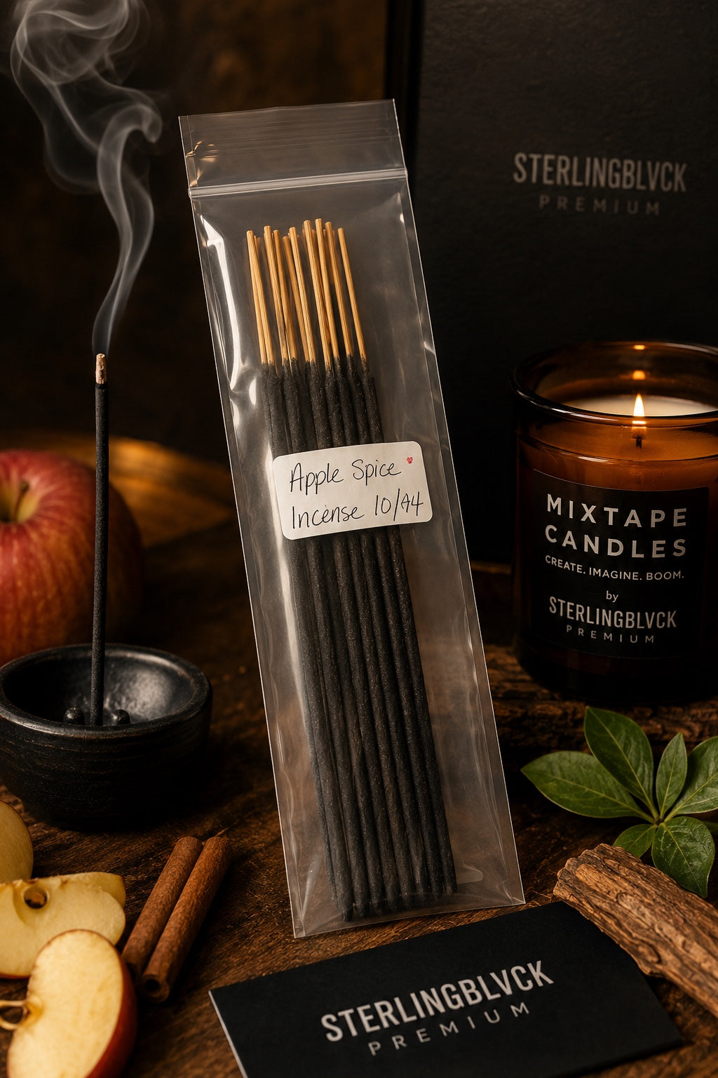Apple Spice incense sticks, 10-pack by SterlingBLVCK Premium