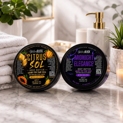 SterlingBLVCK Premium Body Butter options included in Self-Care Trio