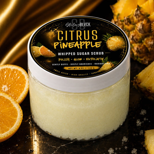 SterlingBLVCK Premium Citrus Pineapple Whipped Sugar Scrub lifestyle product photo