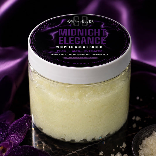 SterlingBLVCK Premium Midnight Elegance Whipped Sugar Scrub lifestyle product photo